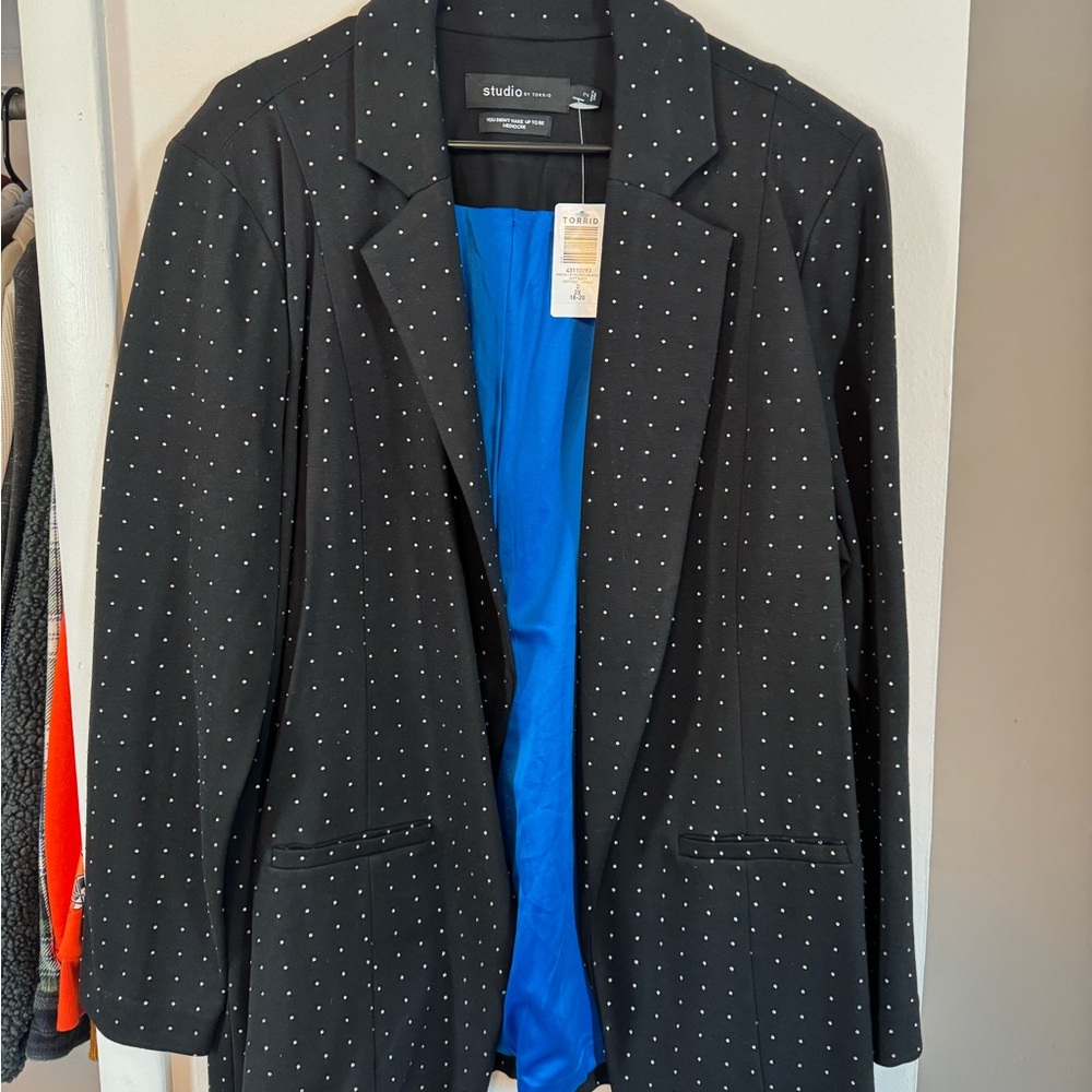 Torrid Size 2 Black Blazer with Rhinestones